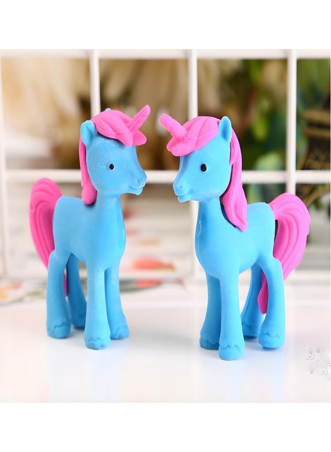 Juzfun Kids Eraser Fancy Unicorn Shape (Pack of 12) Non-Toxic Dust Free Pencil Eraser | School Stationary for Birthday Return Gift - Image 5